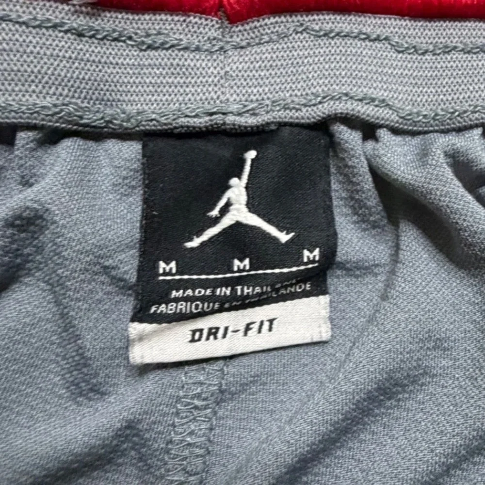 Jordan Mens Dri-FIT Mesh Basketball Shorts Grey Navy Blue Jumpman Size M